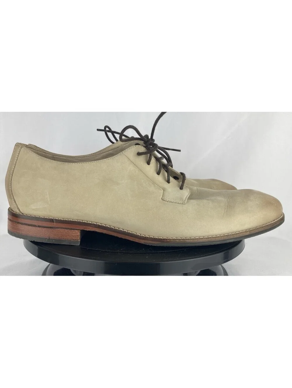 Men’s Size 11 Cole Haan Sawyer Plain Oxford Mortar Tan Nubuck Suede Dress Shoes